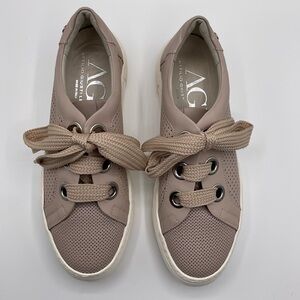 AGL Perforated Platform Sneaker~100% Leather~Size 7.5~Made it Italy~NEW!